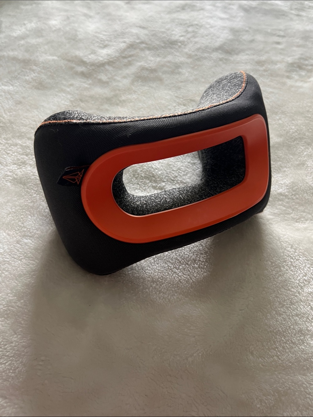 Universal Face/neck Cushion Pad - Black with Orange Trim great for traveling